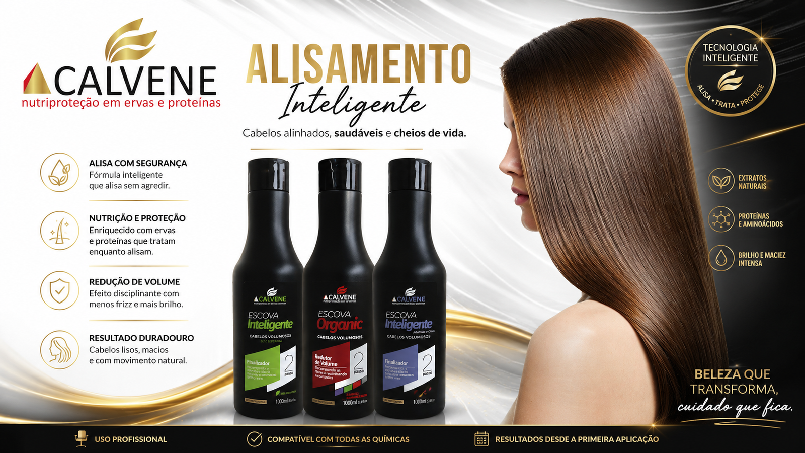Kit Escova Progressiva Calvene